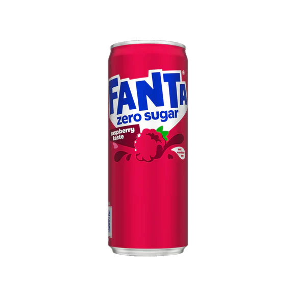 Fanta Raspberry Can 330ml (Zero Sugar )