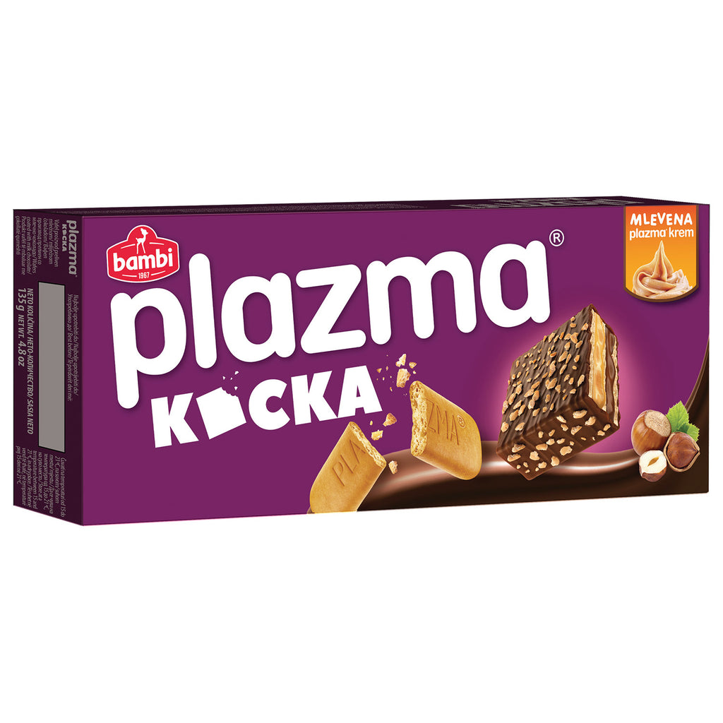 Bambi Plazma Kocka Cubes (Wafers with Plazama Cream and Hazelnut Cream)