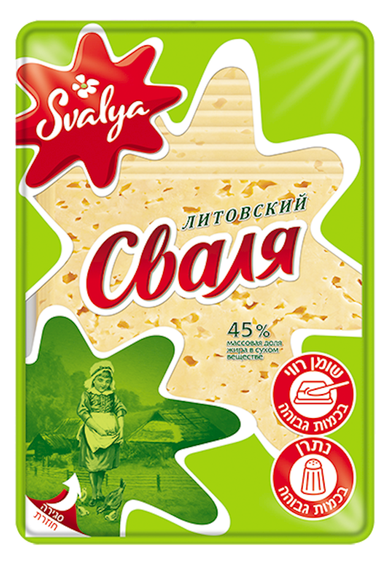 SVALIA CHEESE "SVALYA" SLICED, LITHUANIA, 18*150G