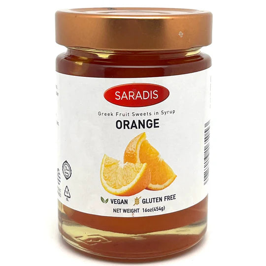 SARADIS ORANGE PEELS IN SWEET SYRUP (453G)