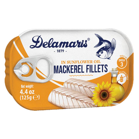 Delamaris Mackerel Fillets in Sunflower Oil