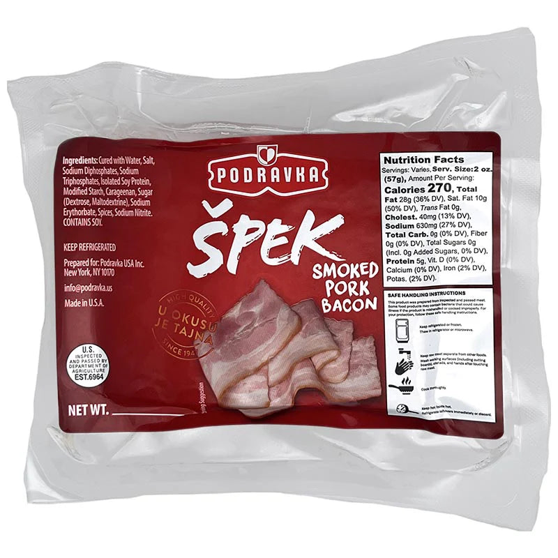 PODRAVKA SPEK SMOKED BACON (PER/LB)