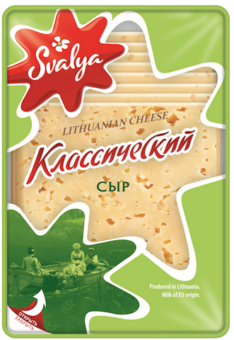 SVALIA KOSHER CHEESE "CLASSIC" 50% SLICED, LITHUANIA 18*150G