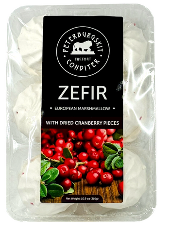PETERBURGSKIY CONDITER FACTORY ZEFIR ''DRIED CRANBERRY PIECES'', Z49, RUSSIA, 12*310G