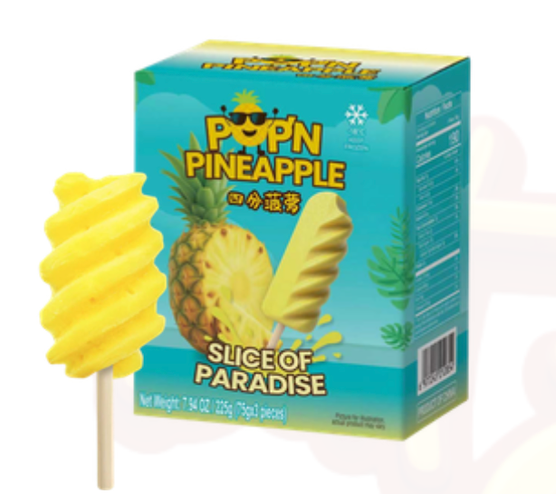 Pineapple Pop'n Ice Cream 75g