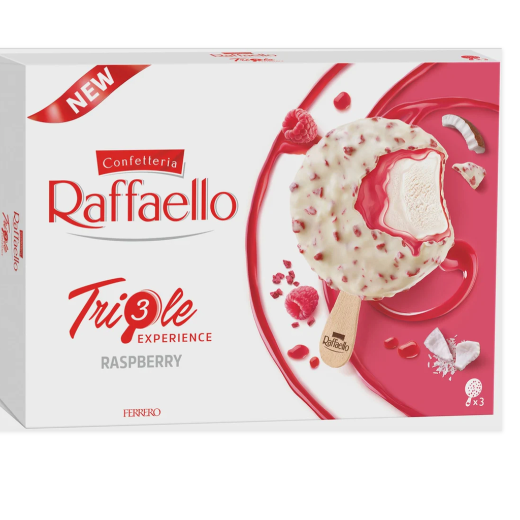 RAFFAELLO ICE CREAM "Triple Raspberry ", 8*3X46G