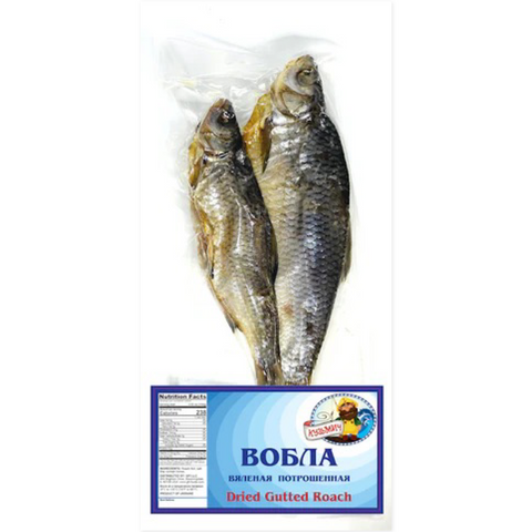 KUZMICH DRIED GUTTED ROACH (VOBLA) V/P, UKRAINE, ~7LBS CASE