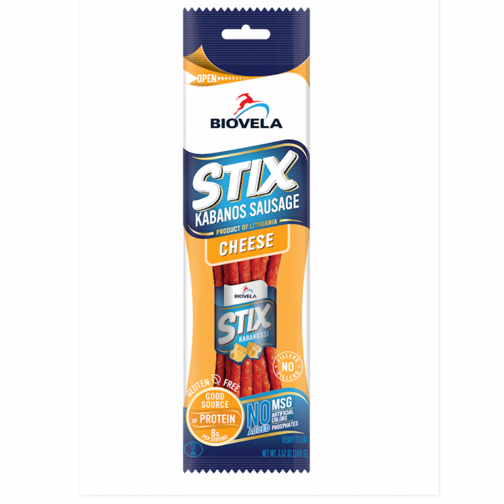Biovela Original  Stix Kabanosi with Cheese 100g