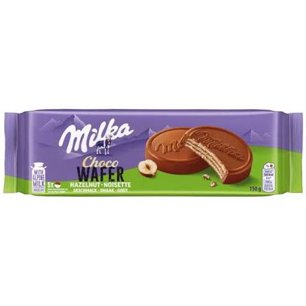 MILKA CHOCO WAFER  HAZELNUTS 150G