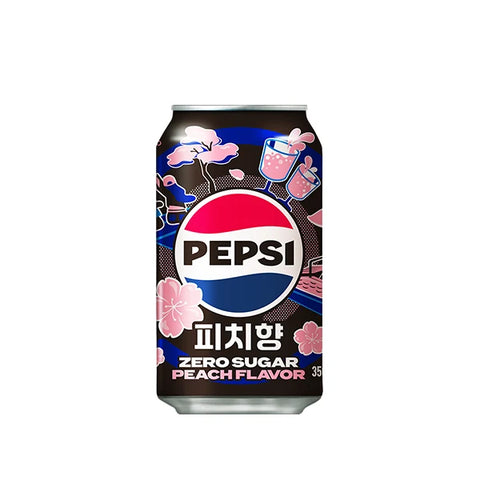 Pepsi Cola Peach Zero Sugar - Korea 335ml Can