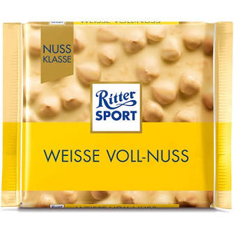 RITTER SPORT WHITE WHOLE NUTS