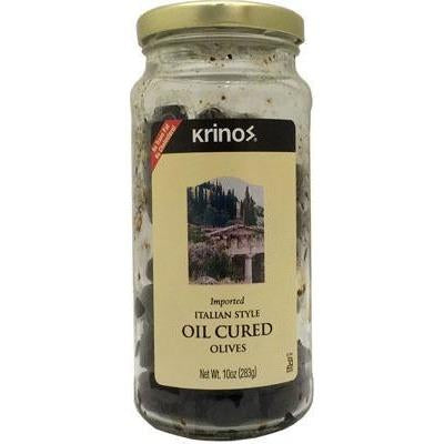 Krinos Moroccan Oil Cured Olives Jar 10oz/12