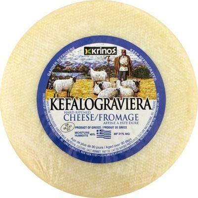 Krinos Kefalograviera Cheese 24lbs