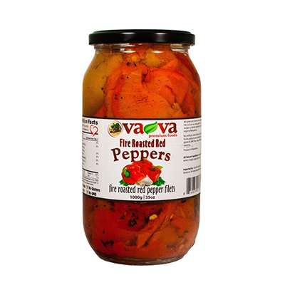 VAVA Fire Roasted Red Peppers with Garlic 1000g