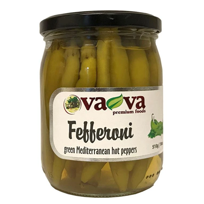 VAVA Hot Green Fefferoni Peppers 490g