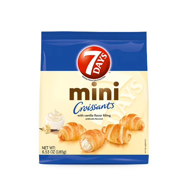 7 Days Mini Croissants with Vanilla Filling 185g